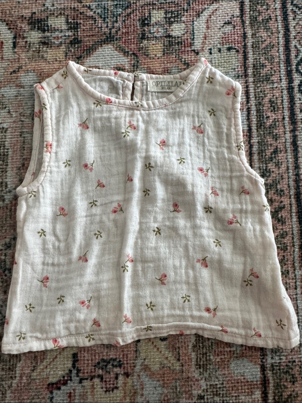 Opililai Milano - Kids Pink Floral Tank Top